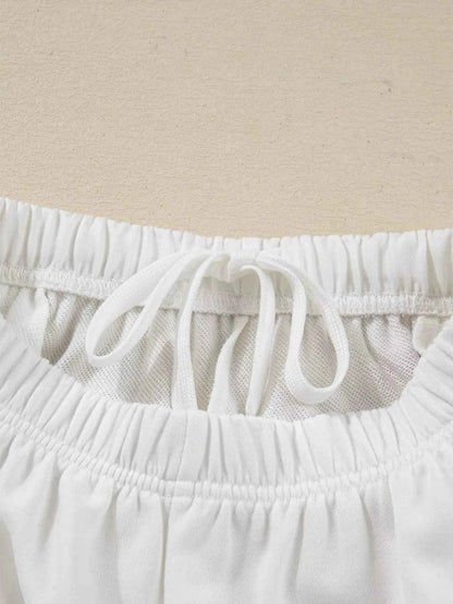 Christmas Tree Round Neck Top and Shorts Set