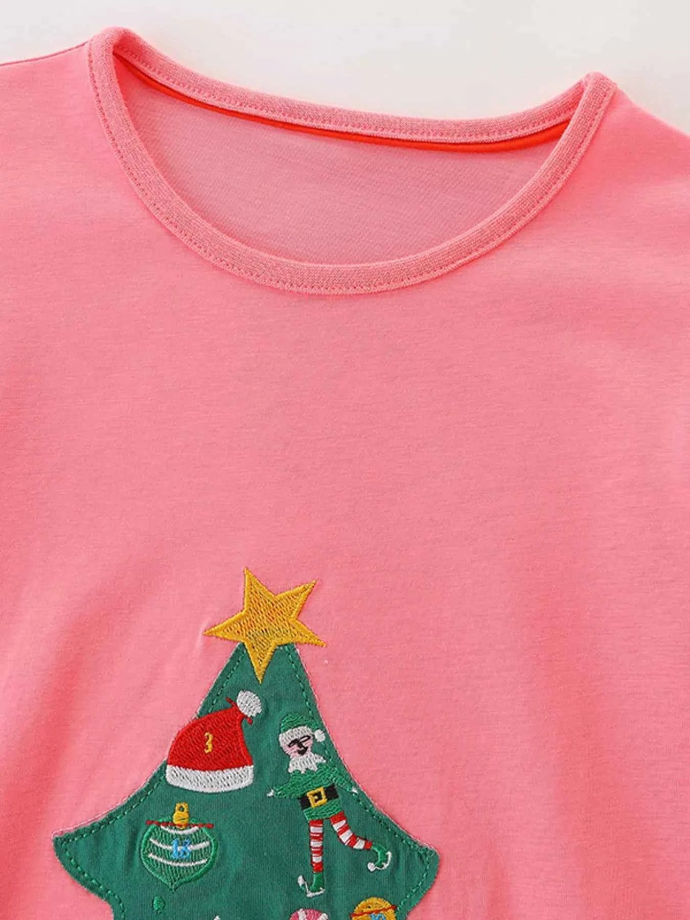 Children's Christmas Tree Long Sleeve Dress
