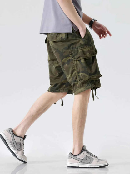 Men's Camouflage Cargo Shorts with Multiple Pockets