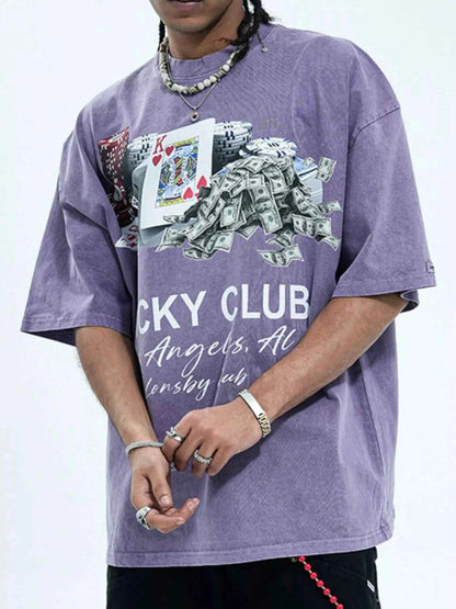 Men's Graphic Round Neck Short Sleeve T-Shirt