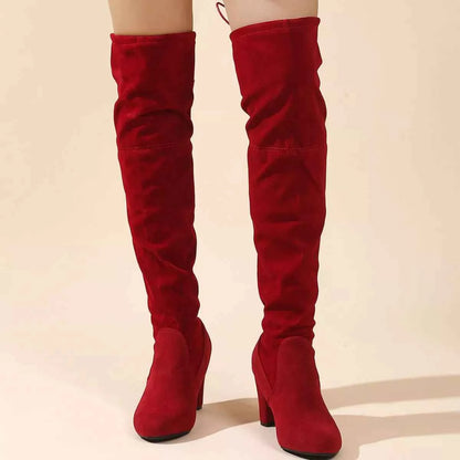 Over-the-Knee High Heel Boots
