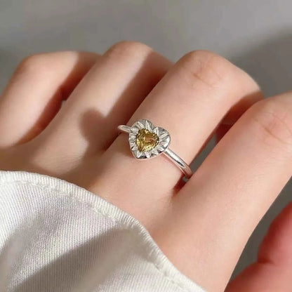 Heart-Shaped Open Ring