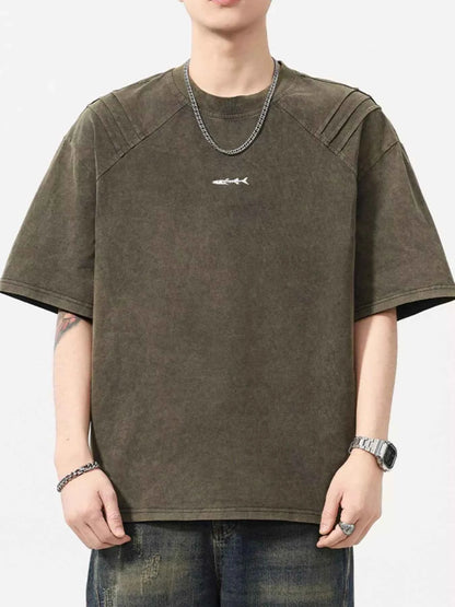 Men's Plus Size Round Neck Short Sleeve T-Shirt