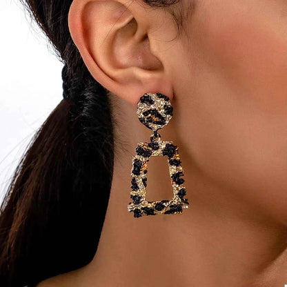 18K Gold-Plated Leopard Dangle Earrings