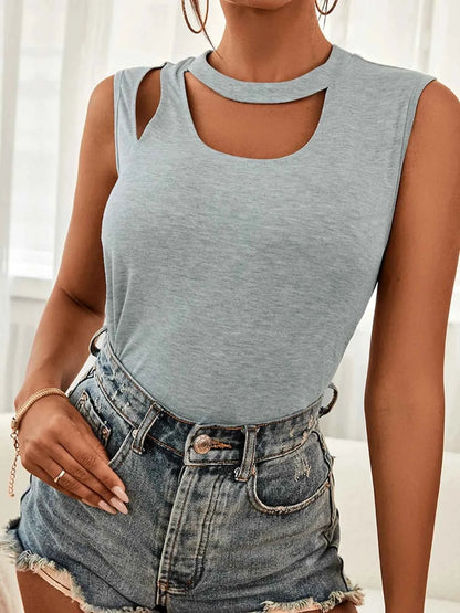 Cutout Sleeveless Tank Top