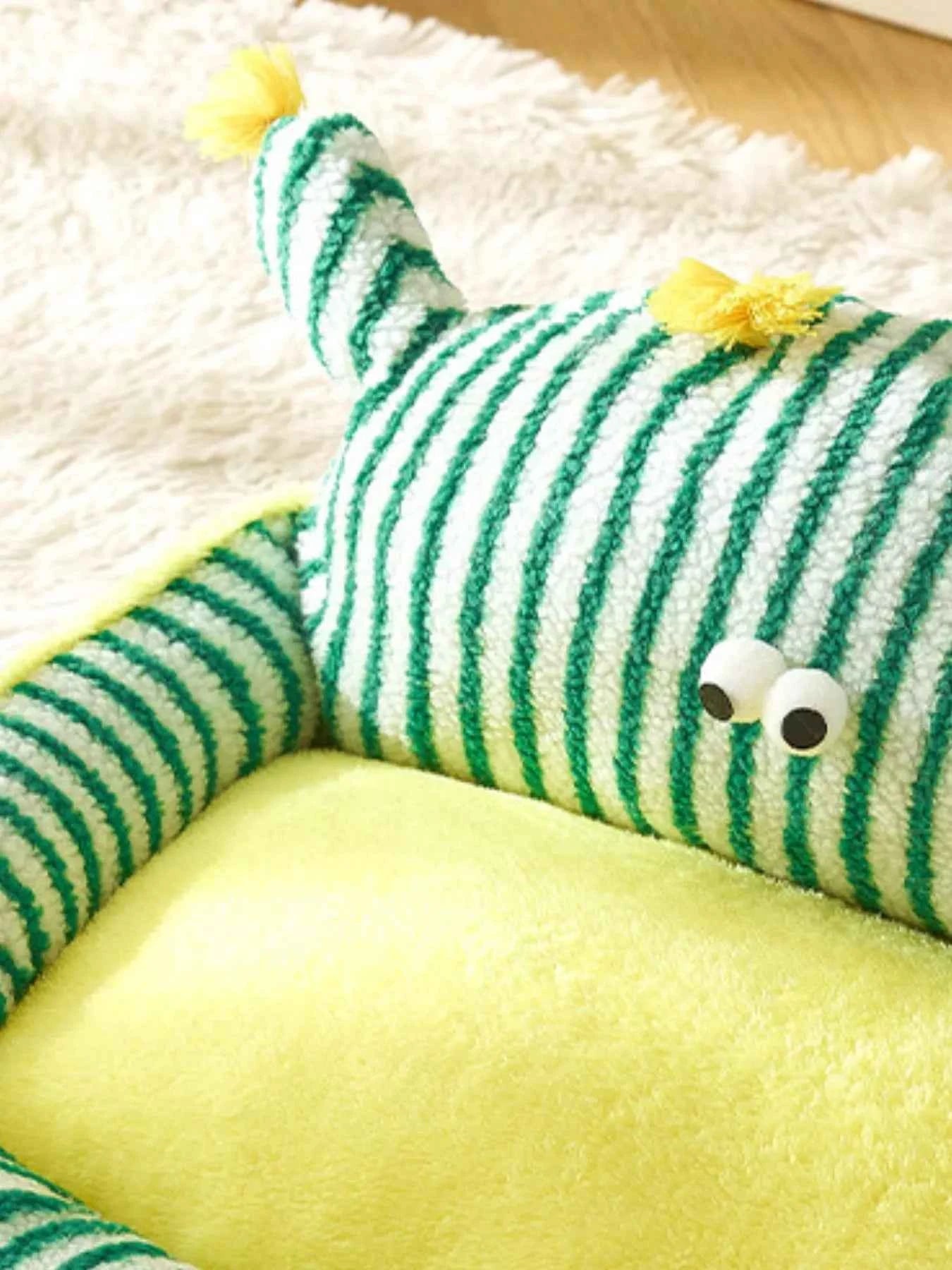 Striped Monster Design Pet Nest