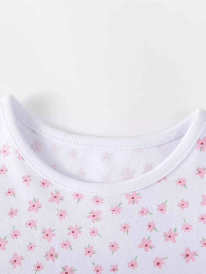 Children's Floral Print Tulle Dress