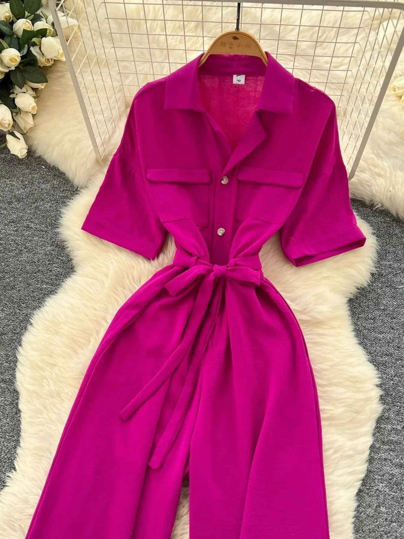 Tie Waist Wide Leg Jumpsuit