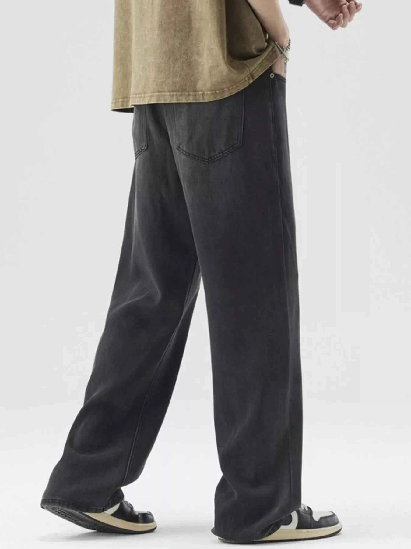 Men's Washed Wide Leg Pants