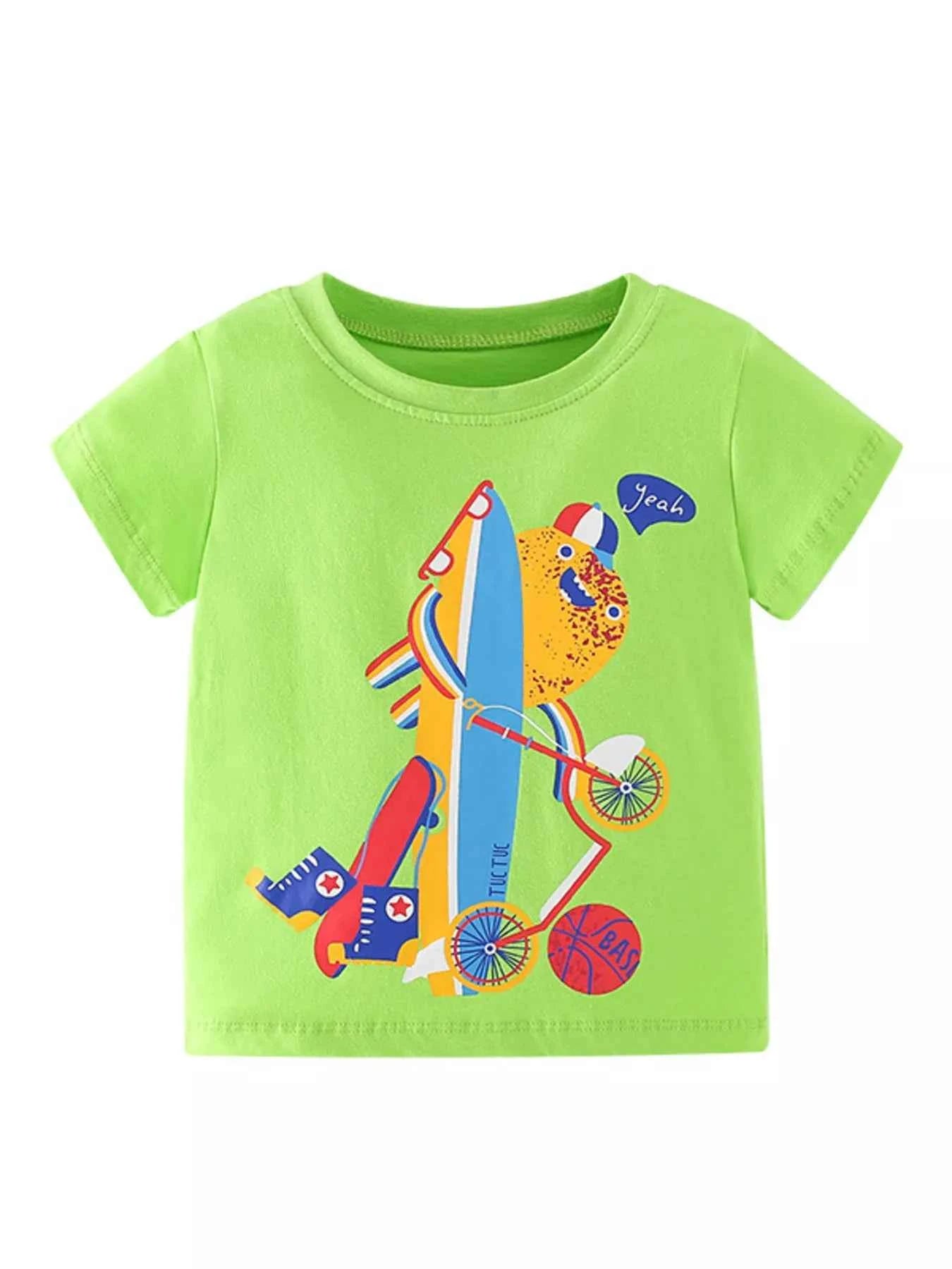 Children's Cartoon Graphic Short Sleeve T-Shirt