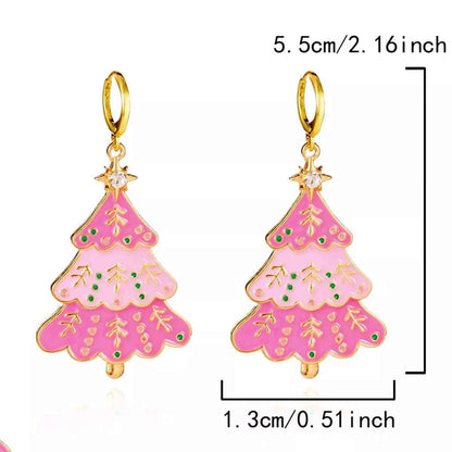 Christmas Tree Dangle Earrings