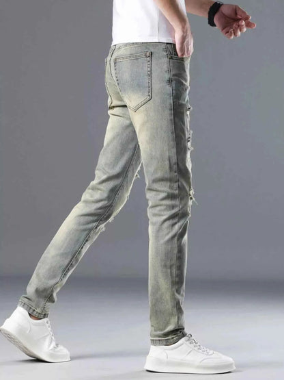 Men's Distressed Slim Fit Jeans
