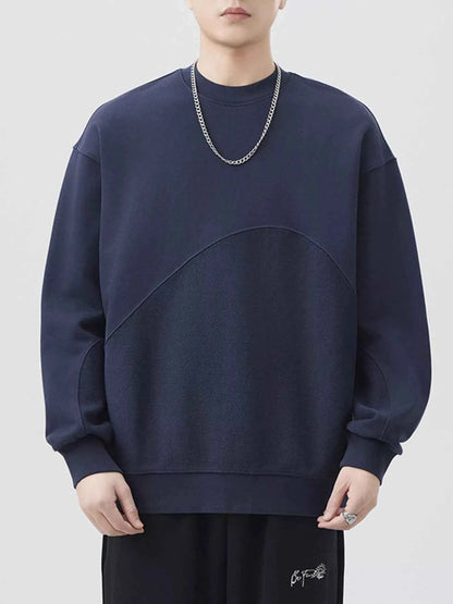 Men's Plus Size Round Neck Long Sleeve Sweatshirt