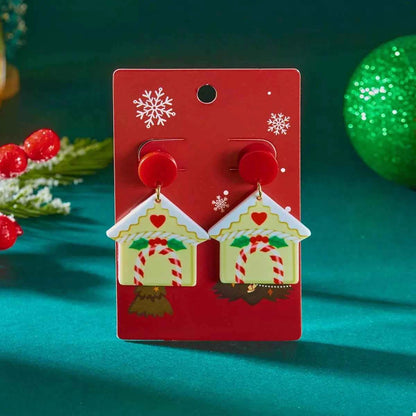 Christmas Acrylic Dangle Earrings