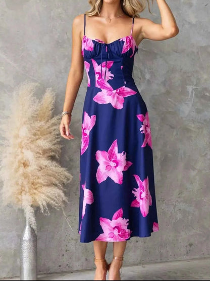 Floral Print Midi Cami Dress