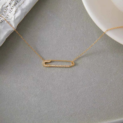18K Gold-Plated Paperclip Necklace