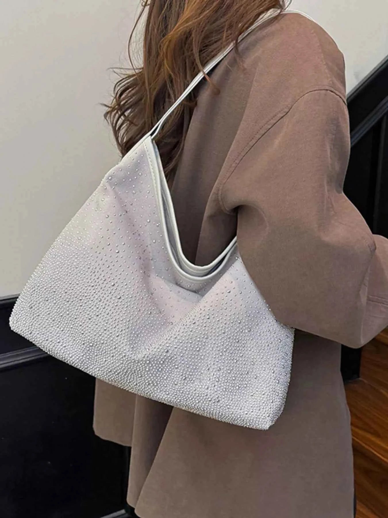 Sparkling Rhinestone Hobo Shoulder Bag