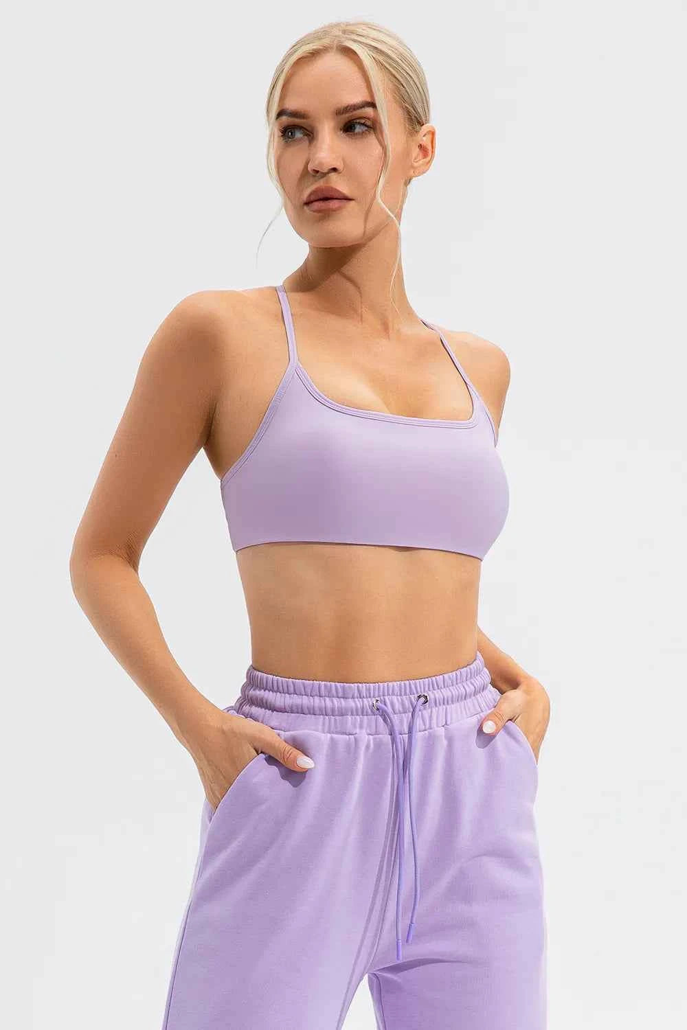 Crisscross Spaghetti Strap Active Cami