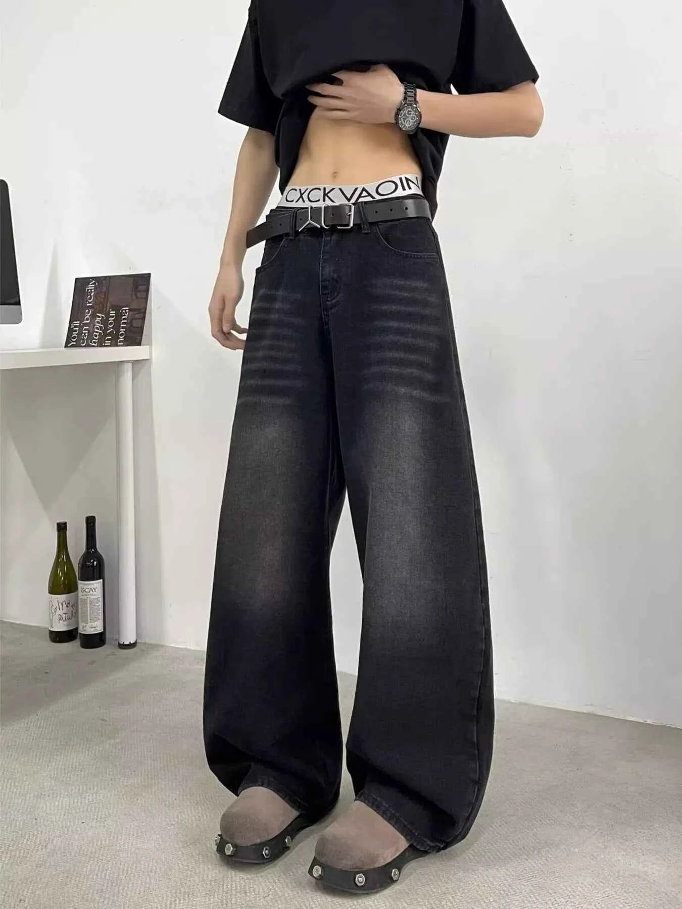 Men's Full Size Wide Leg Jeans Plus Size