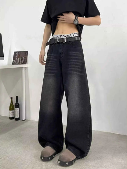 Men's Full Size Wide Leg Jeans Plus Size