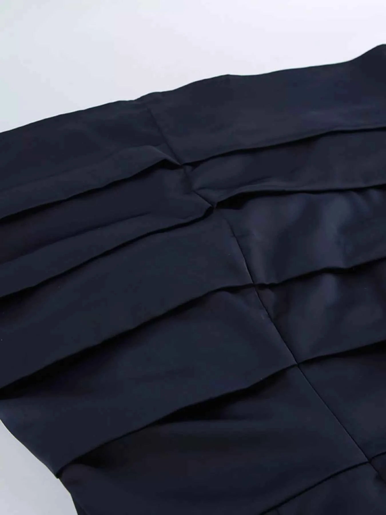 Mock Neck Flounce Sleeve Dress