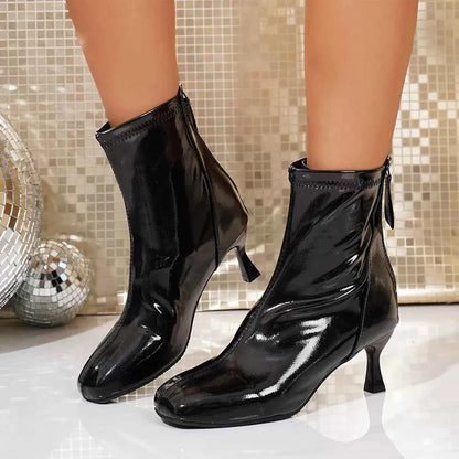 Round Toe Kitten Heels Boots