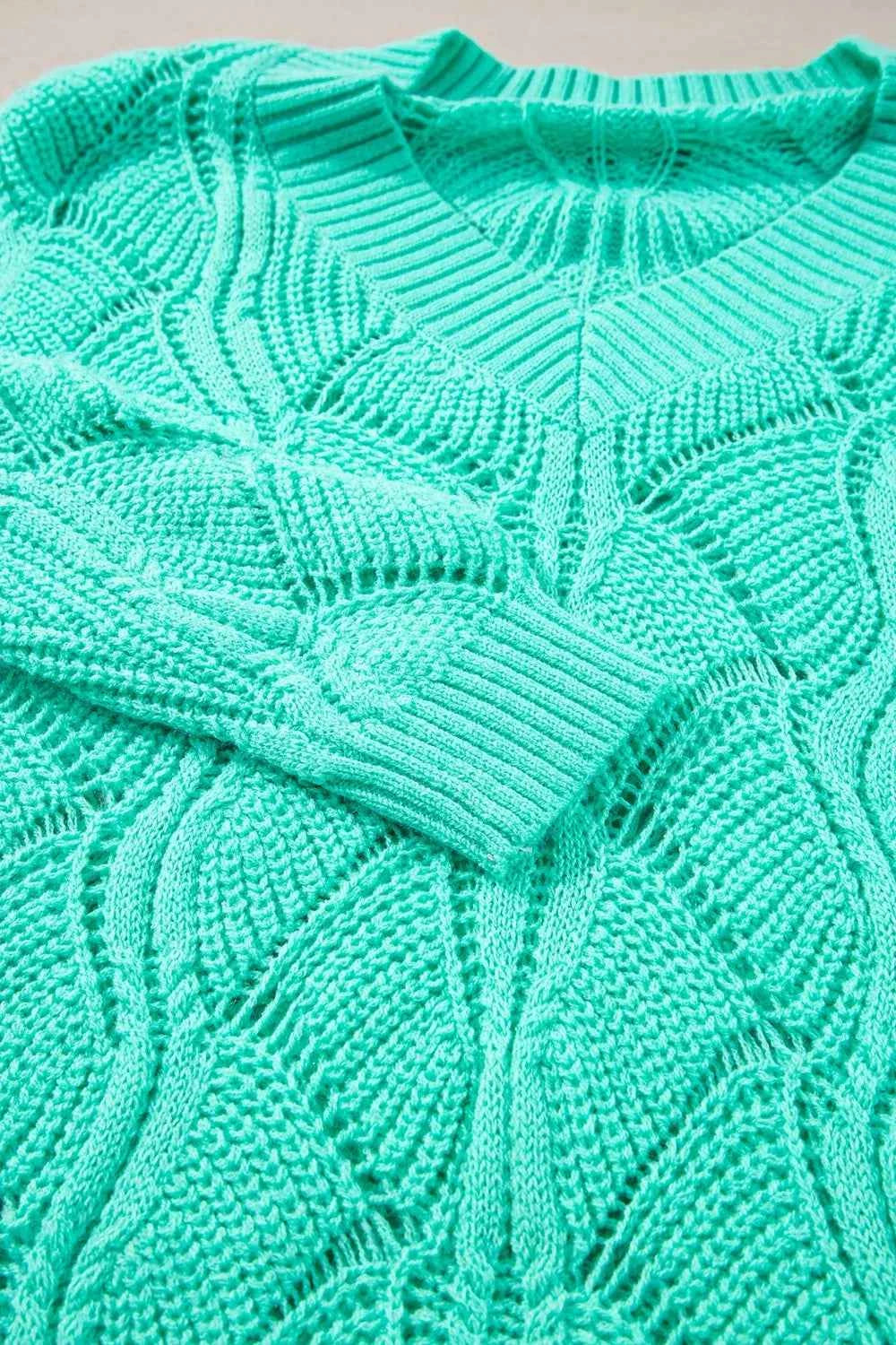 Elegant Texture V-Neck Knit Top