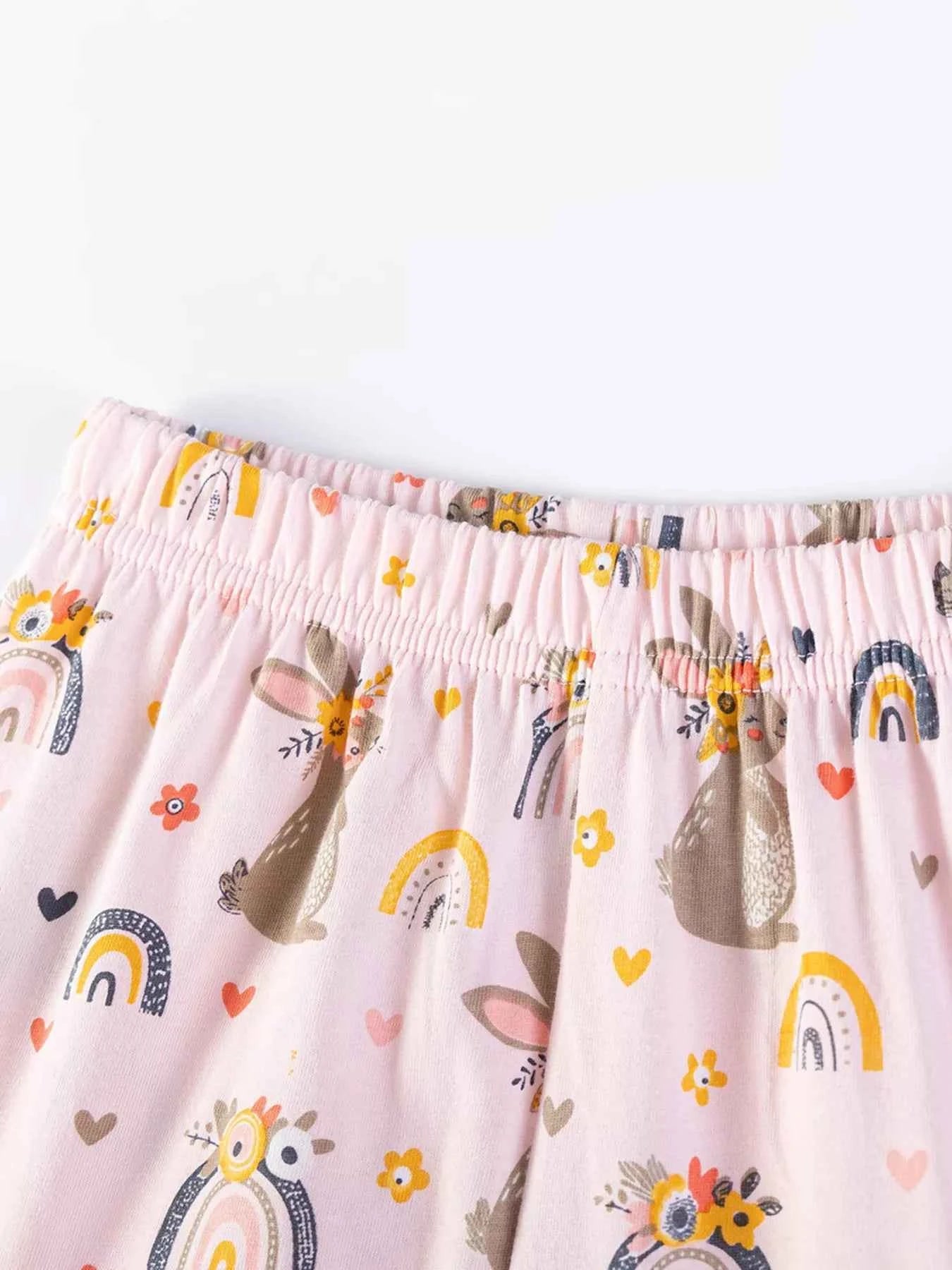 Children's Bunny Ruffle Sleeve Tank and Shorts Set