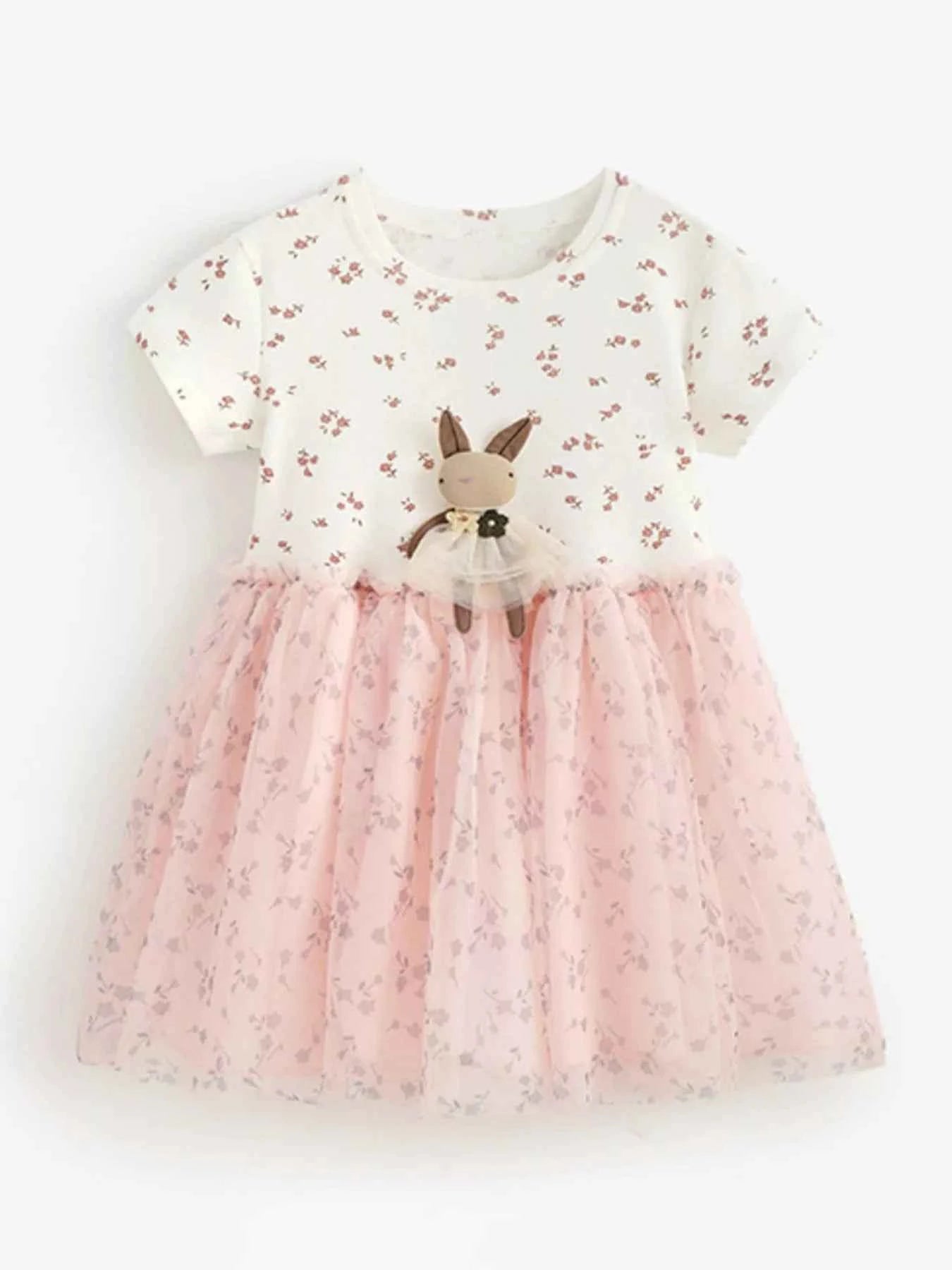 Children's Bunny Applique Tulle Dress