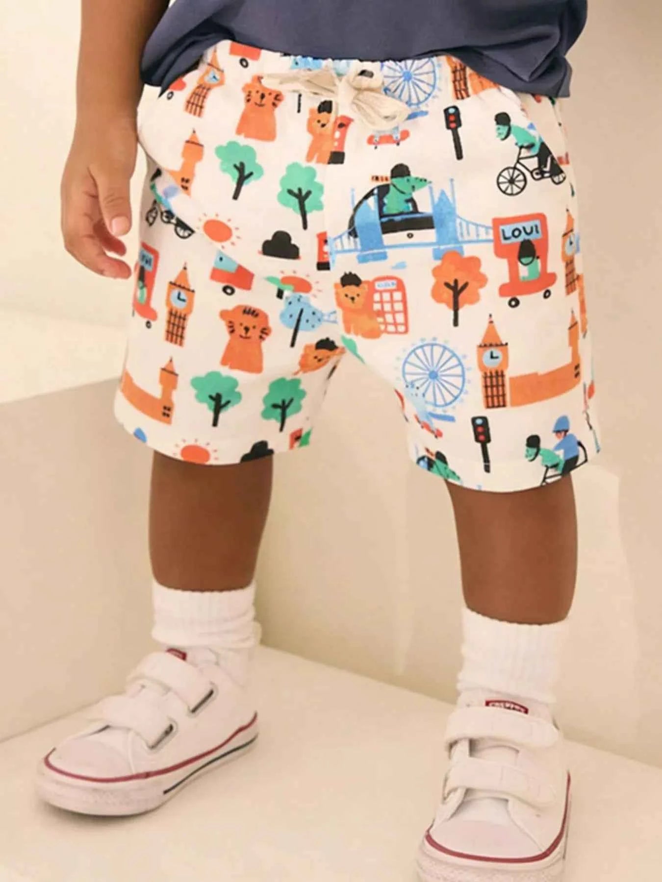 Children’s Printed Shorts with Pockets