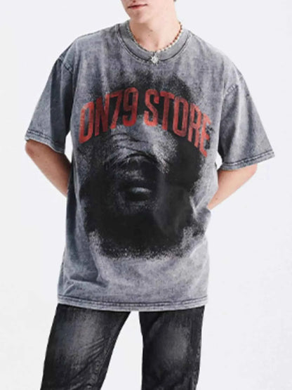 Men's Graphic Round Neck Short Sleeve T-Shirt