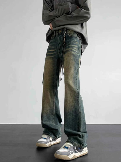 Men's Full Size Vintage Wash Loose Fit Jeans Plus Size