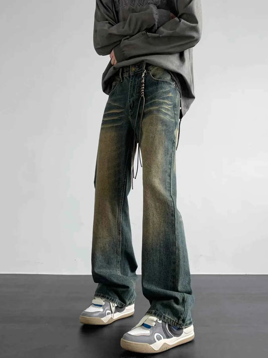 Men's Full Size Vintage Wash Loose Fit Jeans Plus Size