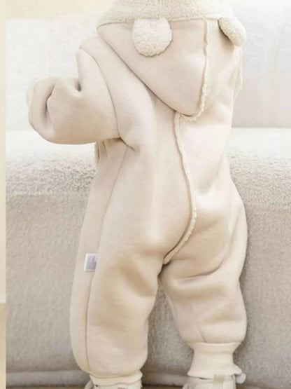 Children's Fleece Hooded One-Piece Jumpsuit