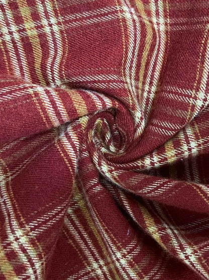 Plaid Drawstring Wide Leg Pants