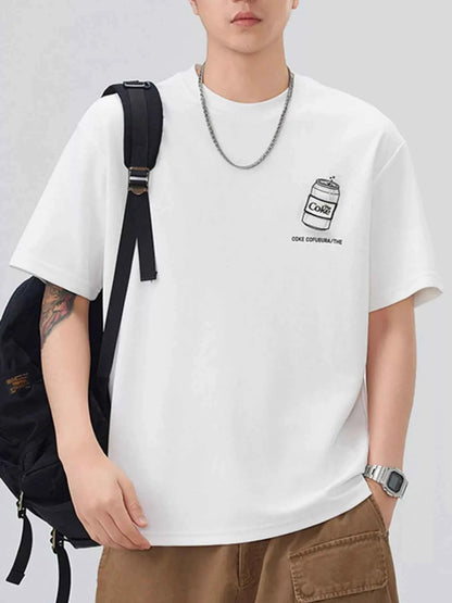 Men's Plus Size Round Neck Short Sleeve T-Shirt