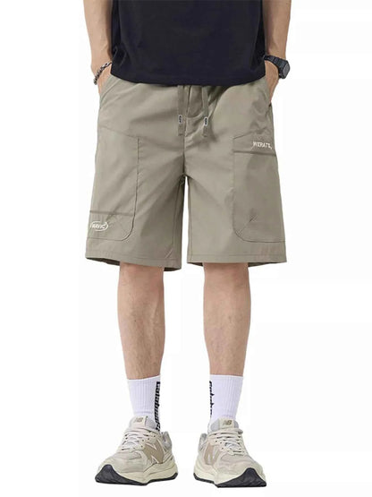 Men's Plus Size Drawstring Cargo Shorts