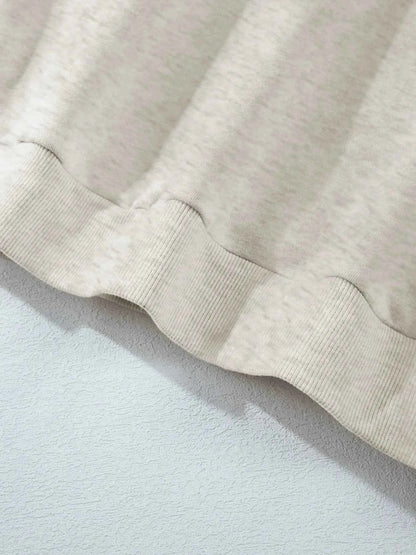 Collared Sweatshirt and High Waist Pants Active Set