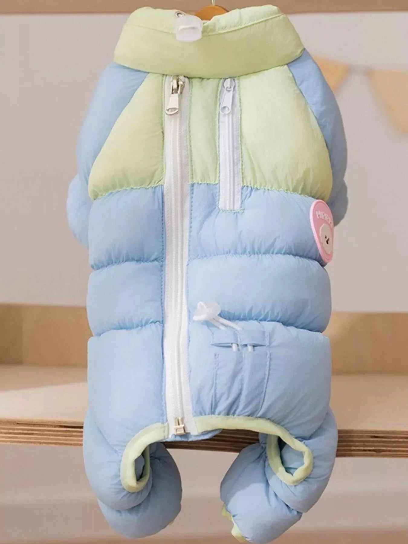 Color Block Warm Pet Jumpsuit