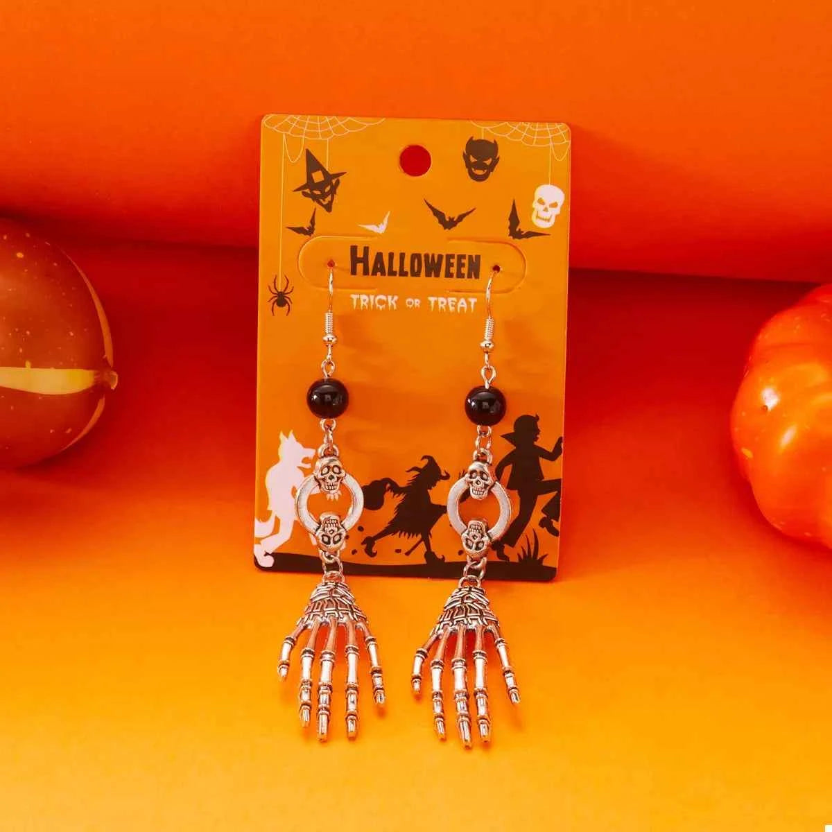 Halloween Skeleton Hand Drop Earrings