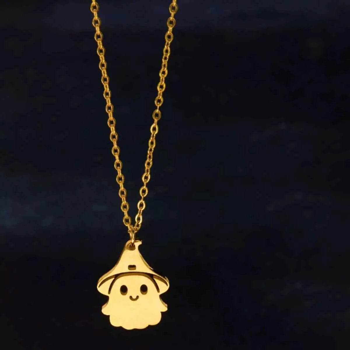 Halloween Ghost Pendant Necklace
