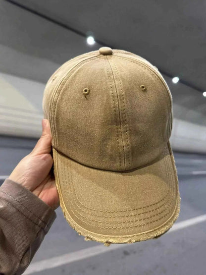 Distressed Solid Color Baseball Cap