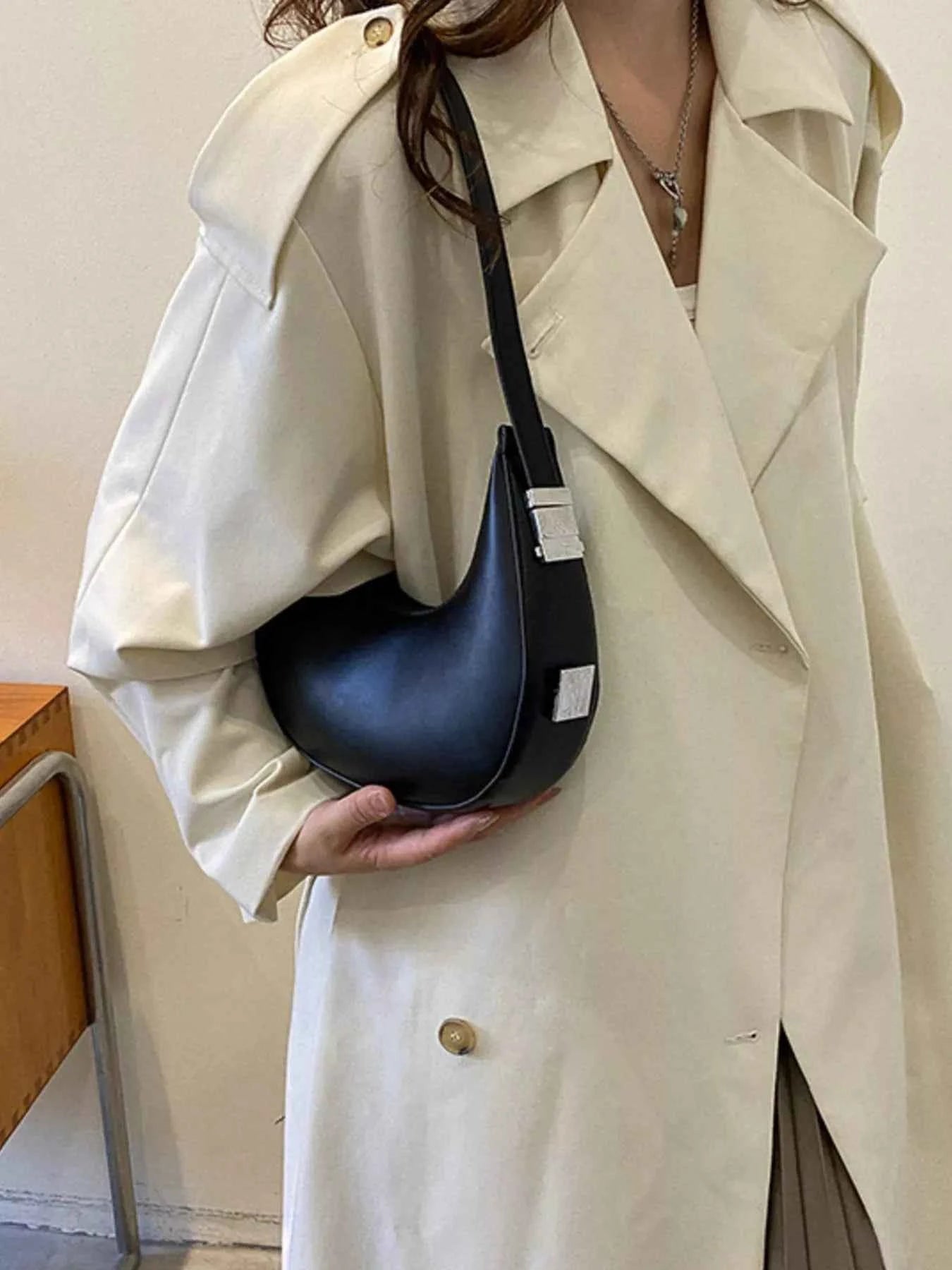 Minimalist Crescent Shoulder Bag