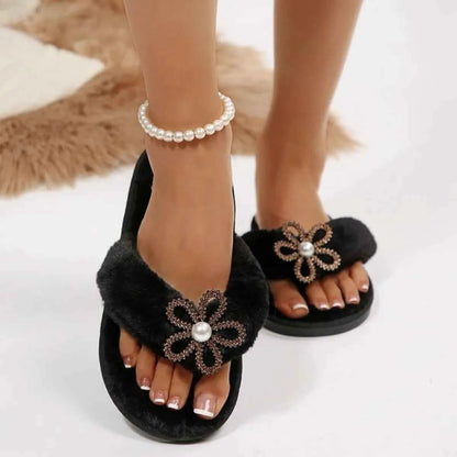 Flower Toe Post Flats Slippers