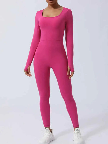 Twisted Backless Long Sleeve Jumpsuit