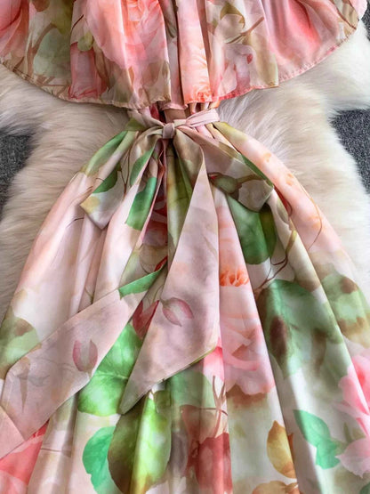 Floral Off-Shoulder A-Line Dress