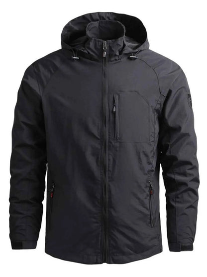 Men's Plus Size Tactical Hooded Softshell Jacket