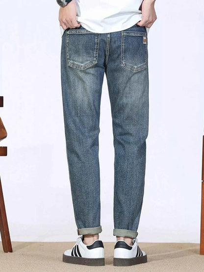 Men's Wash Straight Leg Jeans