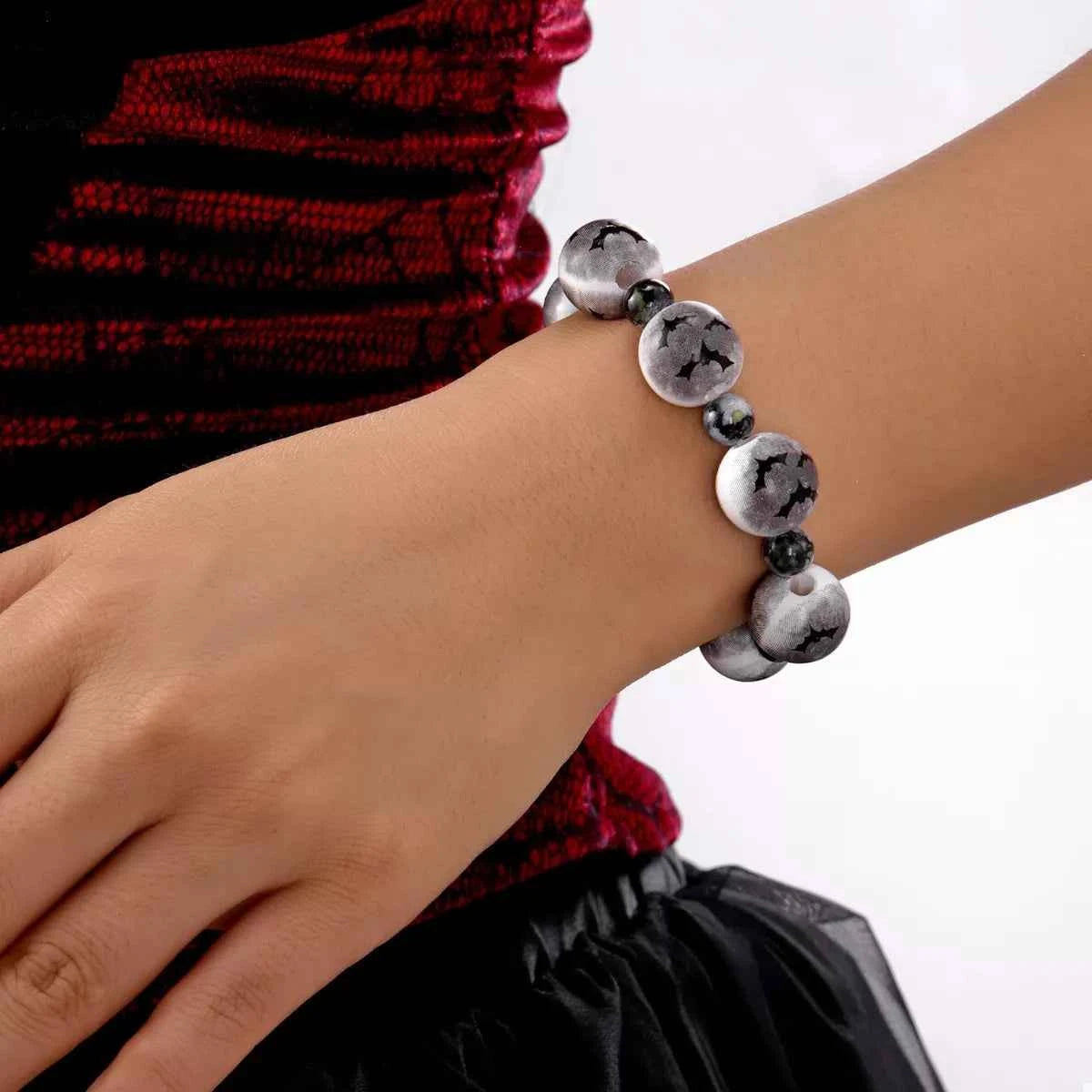 Halloween Beaded Necklace and Bracelet Set