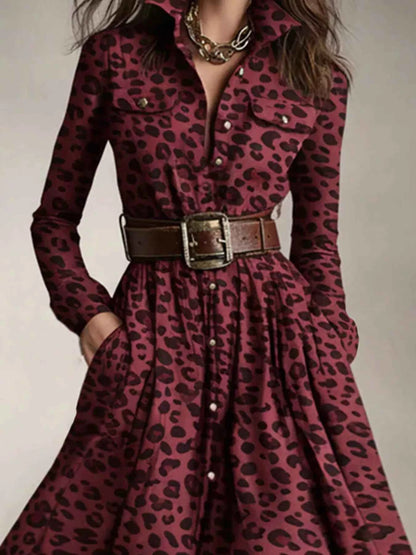 Plaid Button Front Maxi Shirt Dress